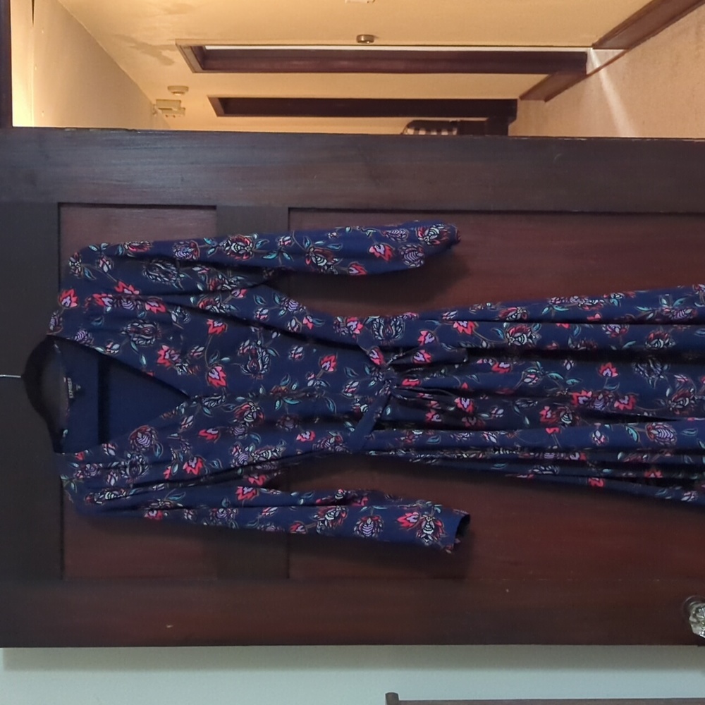 Long sleeve full length floral dress